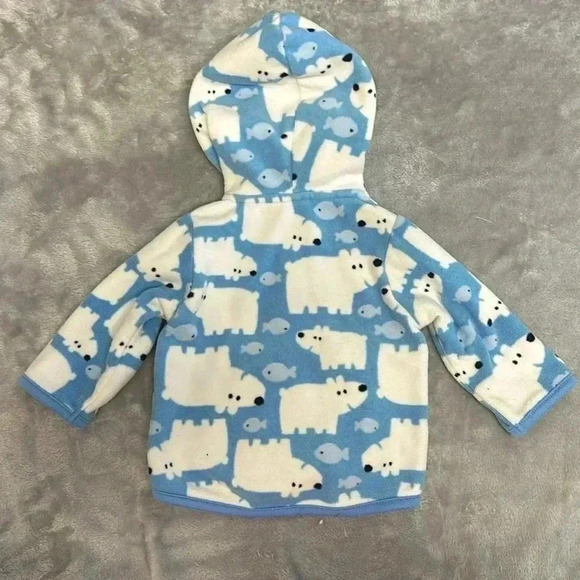 Carter’s - full zip  fleece hoodie jacket. Size 3 months - Picture 4 of 6